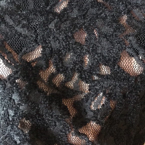 NWOT Black Lace Peplum Top - Picture 3 of 3